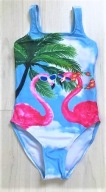 SUPER strój kąpielowy roz. 146/152 blue flamingi