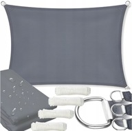 ŻAGIEL ZACIENIACZ MATERIAŁ UV PRZECIWSŁONECZNY GRAFIT DASZEK DO OGRODU 3X2M