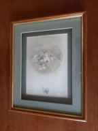 Obraz w ramie pies beagle kaczuszki Pam Cooper 1994 Minitabu Collections