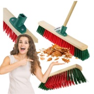 MOCNA MIOTŁA SZCZOTKA ZMIOTKA GOSPODARCZA 50 CM KIJ DO ZAMIATANIA BEGRIS