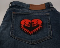 Naszywka Haftowana CZACHY SERCE Goth Horror – 10 x 9,5 cm