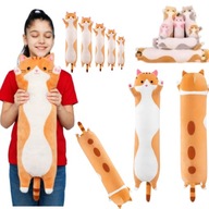 MASKOTKA PLUSZAK PODUSZKA DŁUGI KOT BRĄZOWY 50 CM NA PREZENT DLA DZIECKA