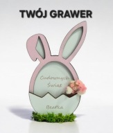 Jajko na Wielkanoc, personalizacja, upominek, prezent z kieszonką, zajączek