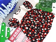 Fashion - sukienka z wełną , grochy r 80/86