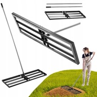 NIWELATOR TERENU RĘCZNY DO TRAWNIKA RÓWNIARKA ROZGARNIARKA 30x90cm TRZONEK