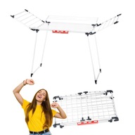 SUSZARKA NA PRANIE UBRANIA STOJĄCA ROZSUWANA BALKONOWA OGRODOWA DO UBRAŃ