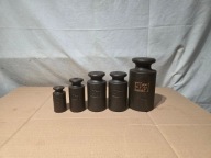 Stare odważniki handlowe z okresu Prl-u - zestaw 0.5-5kg