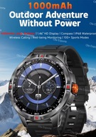 smart watch wojskowy, mocna bateria 1000mAh, menu PL, wodoszczelny