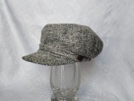 CZAPKA KASZKIET DAMSKI KOLOR POPIELATO-ŚMIETANKOWY 56-60