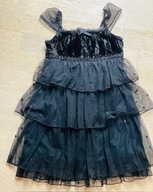 George Sukienka szyfonowo welurowa czarna rozm. 3-4 lata 98/104 cm