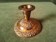 Piękny mosiężny świecznik / kaganek