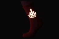 Skarpety skarpetki świecące neonowe różowe Fuck you FU bawełna 100% prezent