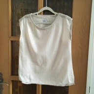 BLUZKA SAINT TROPEZ XS-S BEŻ ZŁ NITKA SREBRNE KOR