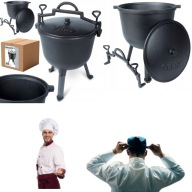 Kociołek ŻELIWNY garnek myśliwski na pieczonki prażonki duszonki 10L