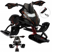 SANKI NARTOSANKI METALOWE KIEROWNICA HAMULEC NOŻNY SKUTER DO 60 KG CZARNE