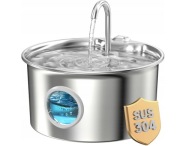 MISKA poidło FONTANNA stalowa Stainless 2,6 l sprawna nowa podśw.LED