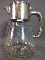 Piękny stary dzban / szkło w okuciu - bardzo duży