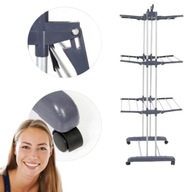 SUSZARKA NA PRANIE UBRANIA STOJĄCA ROZSUWANA PIONOWA MAŁA STOJAK WIESZAK