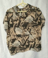 BLUZKA DAMSKA CZARNO-BEŻOWO-KREMOWA 46-48-50