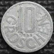 *AUSTRIA [0007]*10 Groszy (Groschen) 1955 II Republika Szyling austryjacki