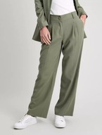 Tu Clothing khaki spodnie wide leg XL 42 szerokie materiałowe – trend