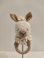 GRZECHOTKA lama alpaka szydełko prezent chrzest handma miś pluszak zabawka