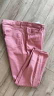 Spodnie damskie 48 lycra zgrabne zmuszały róż 4XL cienki jeans pas108
