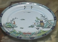 CROWN STAFFORSHIRE CHINESE WILLOW PIĘKNA DUŻA PATERA NA SUSHI