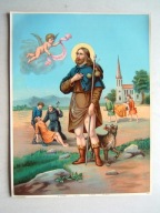 Św. Roch Oleodruk chromolitografia obraz