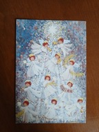 Kartka świąteczna otwierana na Boże Narodzenie - Choinka z aniołkami