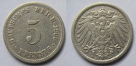 Niemcy 5 Pfennig 1900 A
