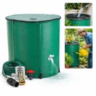 POJEMNIK ZBIORNIK NA DESZCZÓWKE WODĘ BECZKA SKŁADANY 200L DO OGRÓDKA KRAN