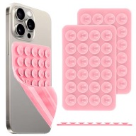 SILIKOWNOWA PRZYSSAWKA NA PLECKI DO TELEFONU RÓŻOWY DO LUSTRA MEBLI UCHWYT