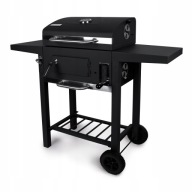 GRILL WEGLOWY OGRODOWY Z POKRYWĄ PÓŁKAMI POPIELNIK NA KÓŁKACH 43 x 30 cm