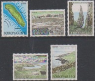 Wyspy Owcze 1987 Znaczki 154-8 ** Słania wyspa przyroda owce widoki mapa