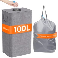 KOSZ NA BUTELKI KAUCYJNE 100L TORBA Z UCHWYTAMI SOLIDNY SZARY