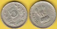 INDIE 5 Rupees 1996 r.