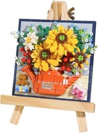 ZESTAW KLOCÓW MAŁY OBRAZ SŁONECZNIKI PUZLE 3D ZESTAW 733 DIY
