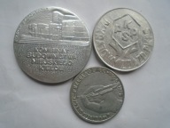 MEDAL KOMBINAT BUDOWNICTWA KIELCE + XX ZJAZD PKSP 1978 + PRZEGLĄD OC 1976