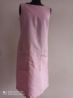 NEXT sukienka lniana błyszcząca kieszenie 36 nowa