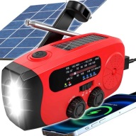 Radio sieciowo-bateryjne Renew Force AM/FM czerwone z powerbankiem