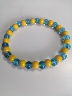 Bransoletka na gumce handmade max 16,5cm