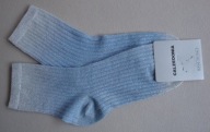 CALZEDONIA skarpetki niebieskie brokatowe glitter cieniowane tie dye