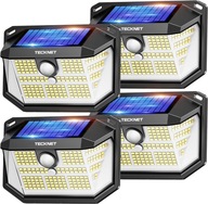 Lampy Solarne TECKNET LED 231 Diody PIR IP65 do Ogrodu i Ścieżek