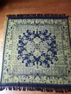 Złoto – czarny obrus dwuosnowowy