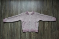 kosmaty sweterek blezer zapinany 104 metalizowany