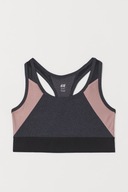 Biustonosz sportowy H&M Rozm. L szary/róż