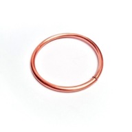 Bransoleta - koło. Czysta miedź plus kryształy górskie wewnątrz.