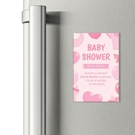 PREZENT NA BABY SHOWER MAGNES Z TEKSTEM PAMIĄTKA NARODZIN DZIECKA dla gości