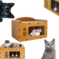 KARTONOWY DRAPAK DOMEK LEGOWISKO DLA KOTA PIĘTROWY EKOLOGICZNY